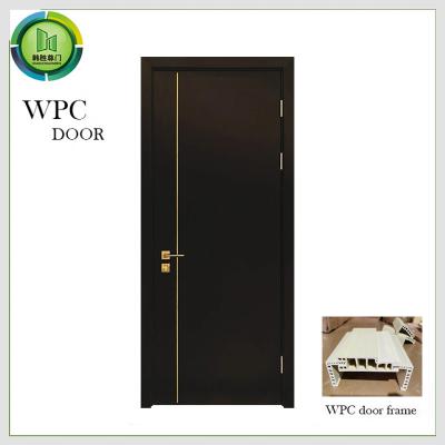 China Portas de madeira interiores livres do quarto da casa de campo da largura da porta 800mm do formaldeído WPC à venda