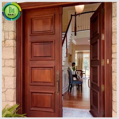 China Customized Solid Wood WPC Double Doors Inward Soundproof Hotel Use for sale