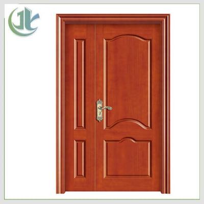 China Termite Resistant Wood Double Doors , Unequal Double House Door for sale
