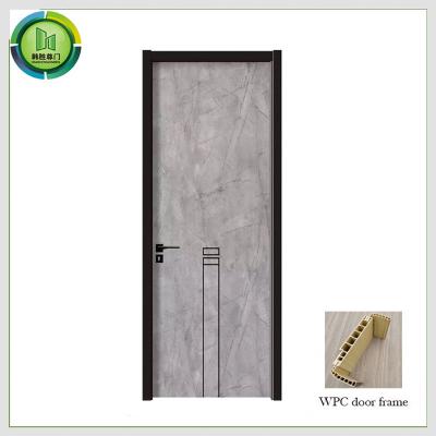 China Uso compuesto del dormitorio de la piel de las puertas internas caseras WPC del estilo UPVC en venta