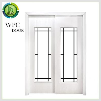 China Moisture Resistant OEM WPC Sliding Door Soundproof Glass Material for sale