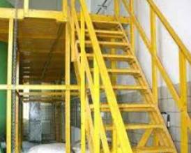 China Modern Yellow Square Tube FRP Handrail For Industrial Safety Accessibility for sale