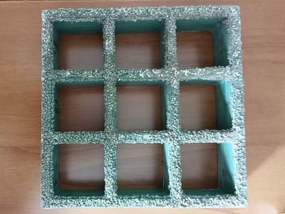 China Green Fiber Glass Material 38*38*38mm Thickness Sanded Frp Grating Anti Slip Grille for sale