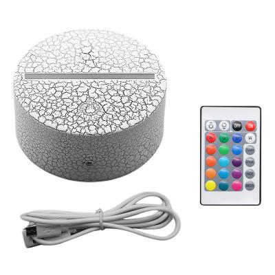 China Wholesale High Quality 3D Led RGB Touch Switch Lamp Base Led Night Light Base for sale