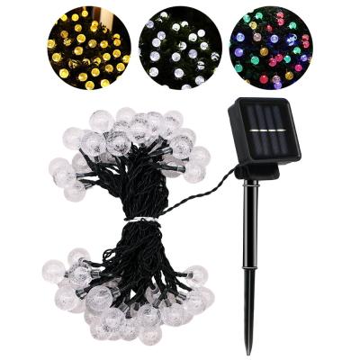 China Outdoor Decorative 30 Lamp Beads Waterproof Solar Bubble Crystal ball string Lights Te koop