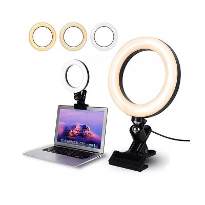 China Factory Customization High Quality 6 Inch Ring light 360 Rotate Selfie Ring light Clip On en venta