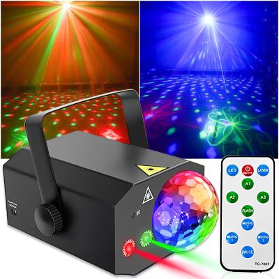 China RGB 16IN1 Laser Projector Lamp Laser divergence Effect Dj Magic Ball  crystal lights remote control Nightclub KTV Stage Light à venda