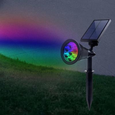 China IP65 Waterproof Solar garden lamp Outdoor RGB  Solar Spot Light with 4LEDs 7LEDs solar led lawn light for garden yard for sale