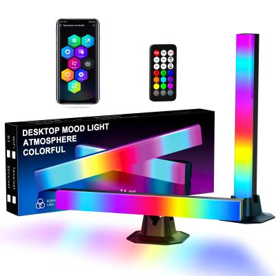 China LED Pickup Light RGB Sound Control Symphony Lamp Music Rhythm Lights TV computer Desktop Light With Remote Control à venda