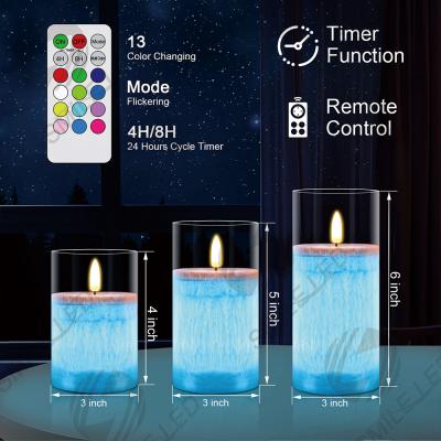 China Flameless Votive Candles Flickering RGB LED Candle Battery Operated LED Tea Lights in Colorful for Wedding Festival Decoration à venda
