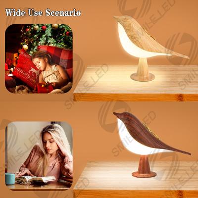 Cina Creative Magpie aromatherapy led car decorative light Bedroom bed bird night light charging touch atmosphere lamp in vendita