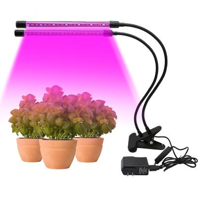 China Dual Head 2 Levels mini Dimmable Desk Light for Plant Growth 18W Red Blue purple LED strip Indoor Plant Grow lamp à venda