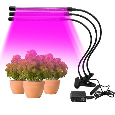 中国 LED growth light three Head clip USB 5v red blue light 27W portable indoor 60LED plant fill light 販売のため
