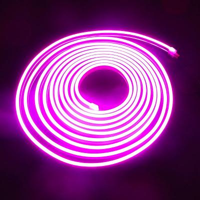 China 24V LED Silicone RGB Neon Strip Light IP67 waterproof Flexible Flat neon Light Rope Light for sale
