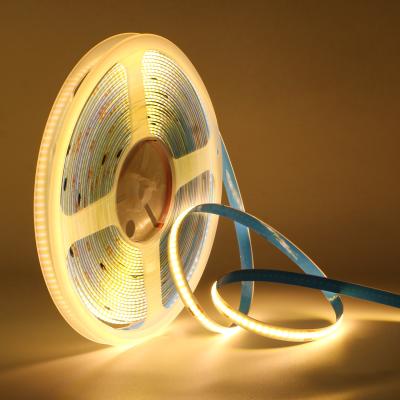 China Economical 24V High Brightness Warm White strip lamp Flexible COB LED Strip Light for living room zu verkaufen