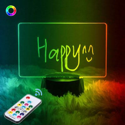 China Colorful dynamic special acrylic new peculiar creative gift led lamp custom dream color ABS 3d night light led base Te koop