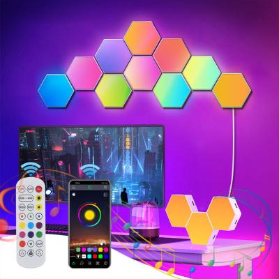 Китай RGB Light Led Hexagonal Lamps Modular Sensitive Lighting Magnetic DIY Creative Decoration Wall Lamp Led Night Light продается