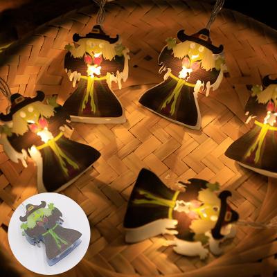 Κίνα Halloween LED Lights Wizard Hat Ghost Face Ghost Light String Horror Atmosphere Festive Lighting προς πώληση