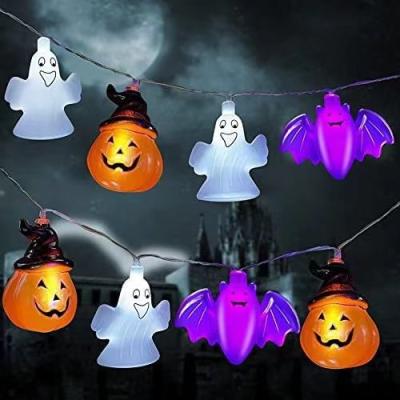 China Halloween Pumpkin Bat Skull String Light Lamp Home Garden Party Outdoor Halloween Decoration Lantern Light zu verkaufen