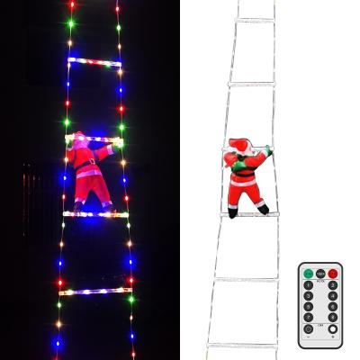 China LED Christmas Lights Christmas Decorative Ladder Lights with Santa Claus for Indoor Outdoor Xmas Tree Decoration en venta