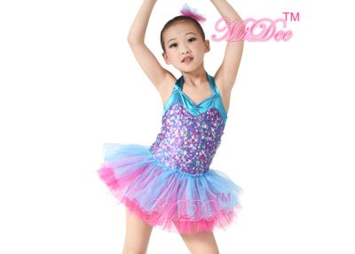 China Lovely Ballet Tutu Dance Costume Halter Sequins Party Ballet Performance Costumes for sale