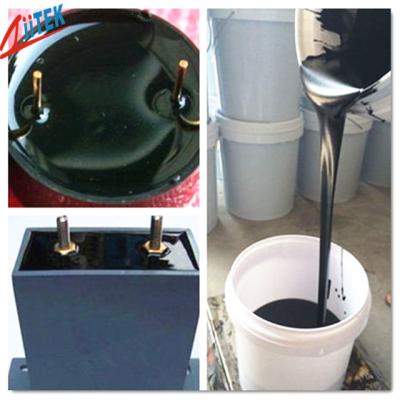 China Black Thermally Conductive Potting Compound , Two Compound Thermal Conductive Epoxy Glue for sale