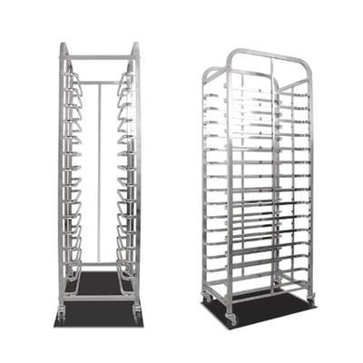 China 32 Layers Bakery Rack Trolley , 201 304 Stainless Steel Bakery Pan Rack for sale