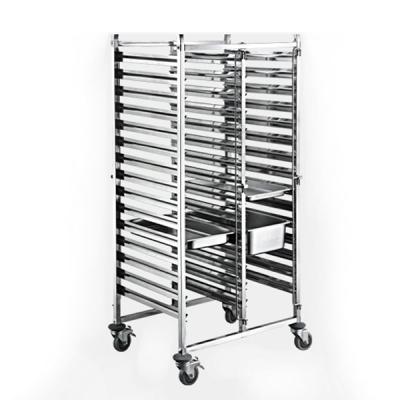 China Low Temperature Resistance Bakery Tray Rack Trolley 1.5mm Plate Thickness for sale