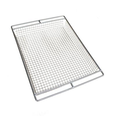 China Food Grade Stainless Steel Crimped Wire Mesh Tray , Custom Ss Wire Mesh Tray for sale