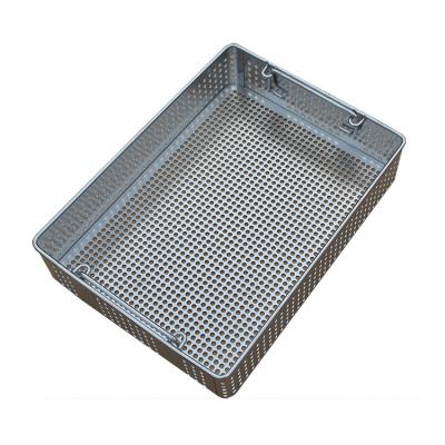 China Workrooms Stainless Steel Sterilization Basket , Durable Surgical Instrument Baskets for sale