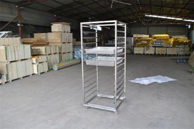 China Chromate Plating Stainless Steel Bakery Trolley With One Compartment for sale