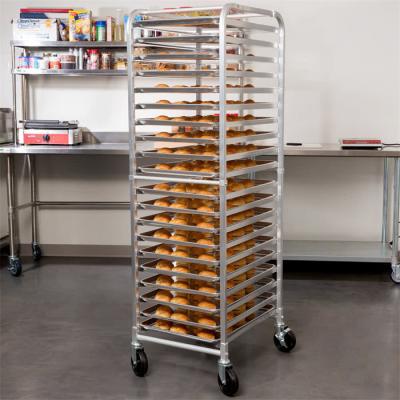 China Stainless steel 201 304 Bakery Rack Trolley Flat chain plate support for sale