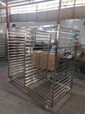 China Stainless Steel 201 Bakery Cooling Rack Trolley Flat Chain Plate Support for sale