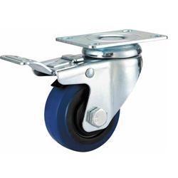 China 04-Medium duty caster swivel blue elastic rubber casters for sale