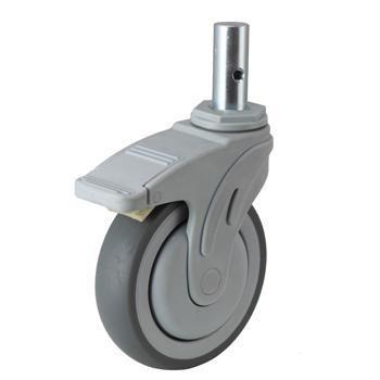 China 06-Medical caster Stem steell casters nylon yoke for sale