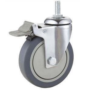 China 06-Medical caster Plastic brake TPR caster wheel for sale