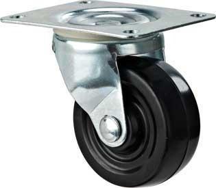 China Other caster European plate black rubber casters wheel for sale