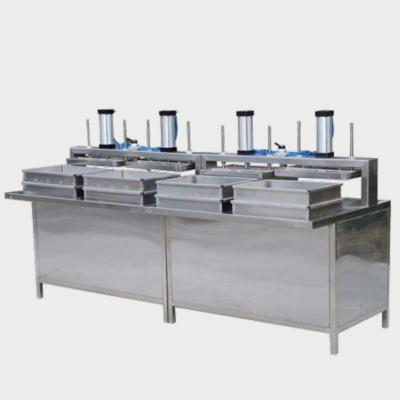 China Fresh Soybeans Tofu Four-station Pneumatic Forming Machine with and Small Size Design for sale