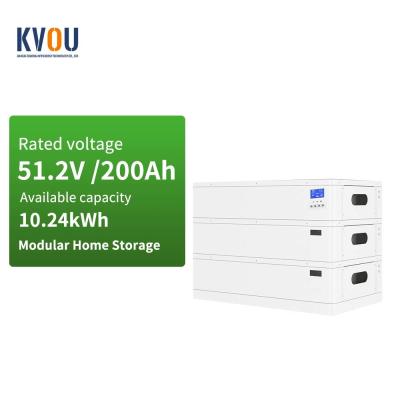 China 51.2V 200Ah 10kWh Stacked Battery Pack Large Capacity Home Battery System for sale