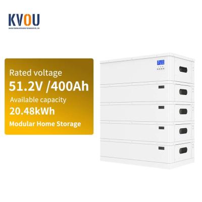 China 51.2V 400Ah 20kWh Lithium Battery Pack Floor Standing Home Battery System for sale