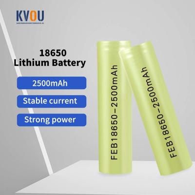 China Flashlight Lithium Lifepo4 Battery Rechargeable 18650 Battery 2500 Mah 3.6 V for sale