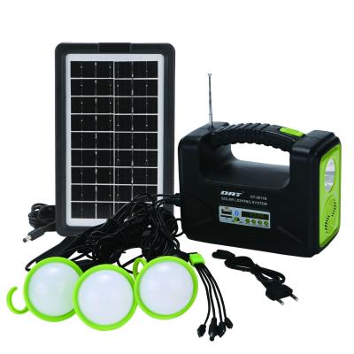 China 4500mah Portable Outdoor Solar Lighting System With Fm Bluetooth Function For Emergency Charging for sale