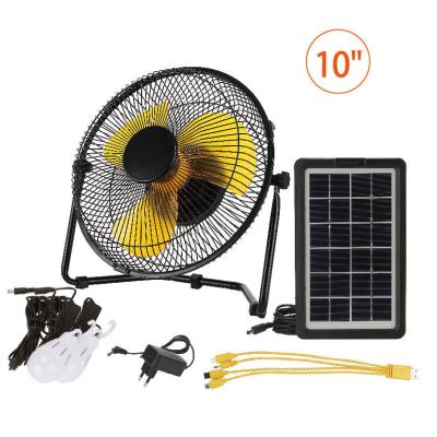 China Led Light Solar Electric Fan With USB Mobile Phone Charge Function à venda