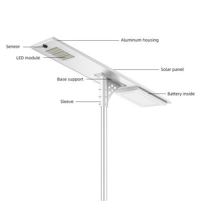 China 150W/ 36V 3~5 Nights Backup Aluminum Solar Street Light with PC Lens Sivery Gray for sale