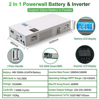 China Lithium Solar Battery 1020*480*195mm 200Ah/100Ah with Lithium Iron Phosphate à venda