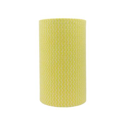 China Material no tejido impreso onda amarilla de Spunlace del animal doméstico viscoso en venta