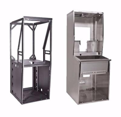China Metal Custom Kiosk Manufacturing Enclosures Laser Cutting CNC Bending Machining for sale