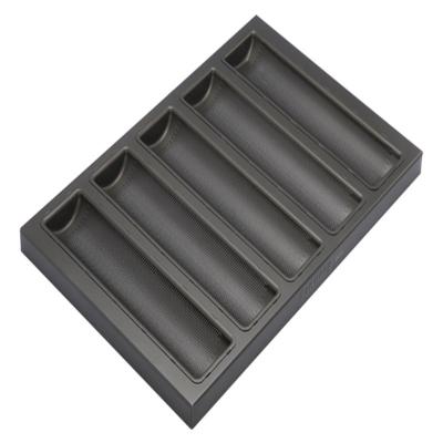 China RK Bakeware China Foodservice NSF 1200X800 Mecatherm Production Line Aluminum Baguette Baking Tray for sale