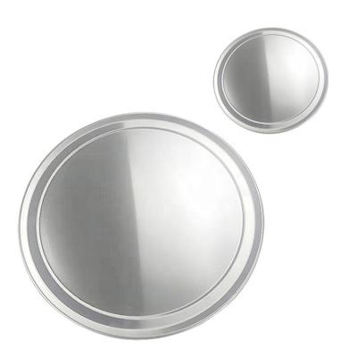 China 18 gauge 18 inch round aluminum pizza dish pizza platter pizza plate with wide rim for sale
