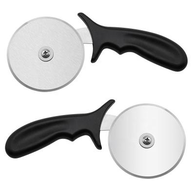 China 10cm Stainless Steel Pizza Wheel Cutter With Pp Handle Round Plastic Pizza Wheel Cutter Server for sale